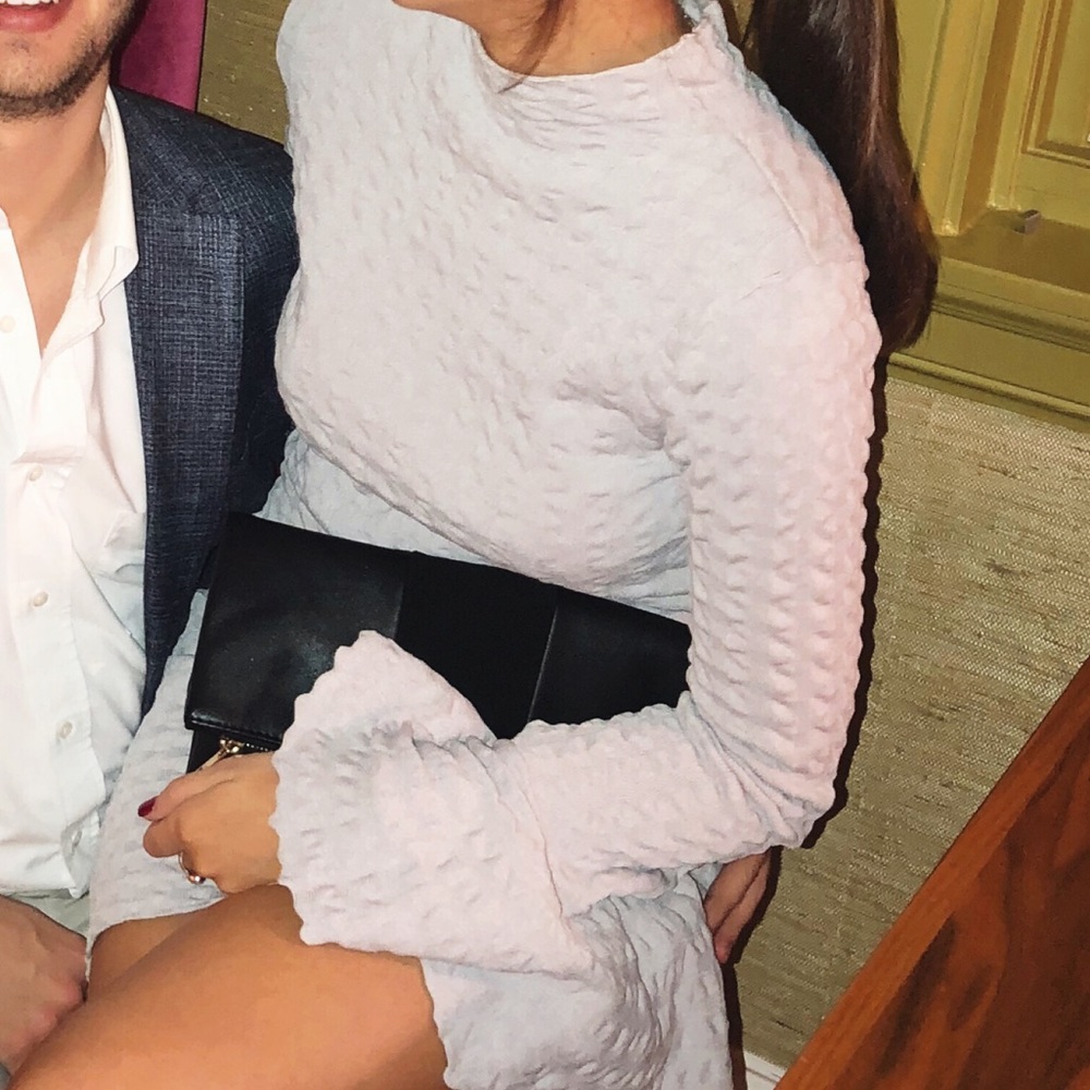 Keepsake grey fitted Longsleeve high neck dress - Picture 2 of 6